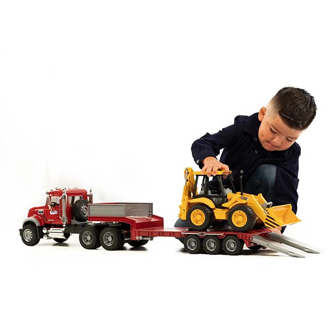 Mack Truck and Backhoe