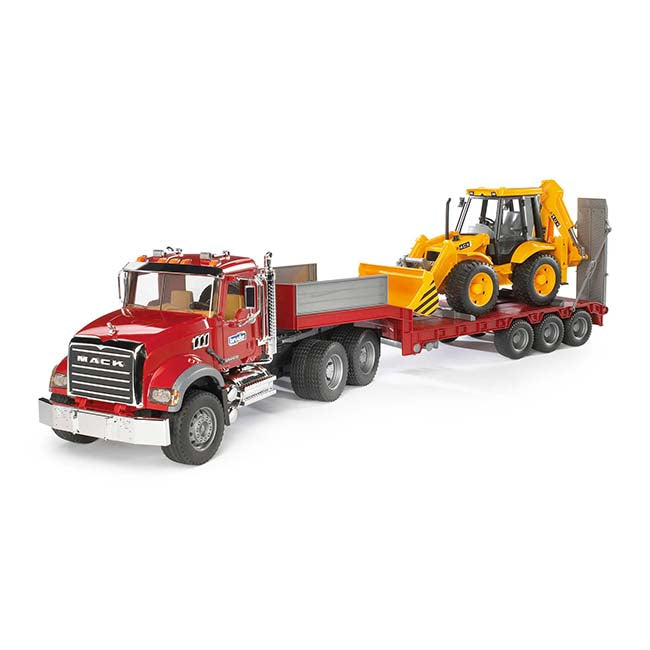 Mack Truck and Backhoe