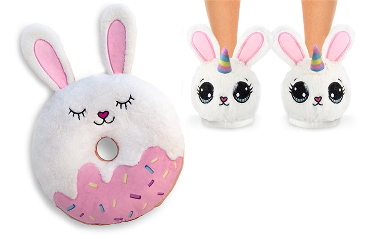 Bunny Donut Plush Pillow